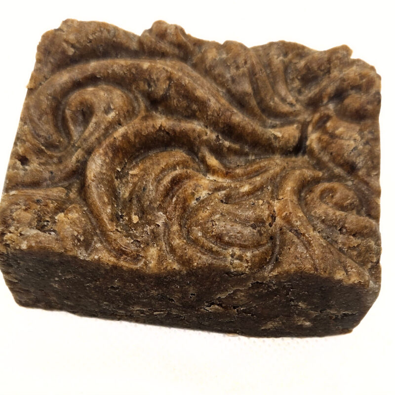 Natural African Black Soap Bar; Handmade with Shea Butter, and Coconut oil; Infused with Fresh Lemon Scent