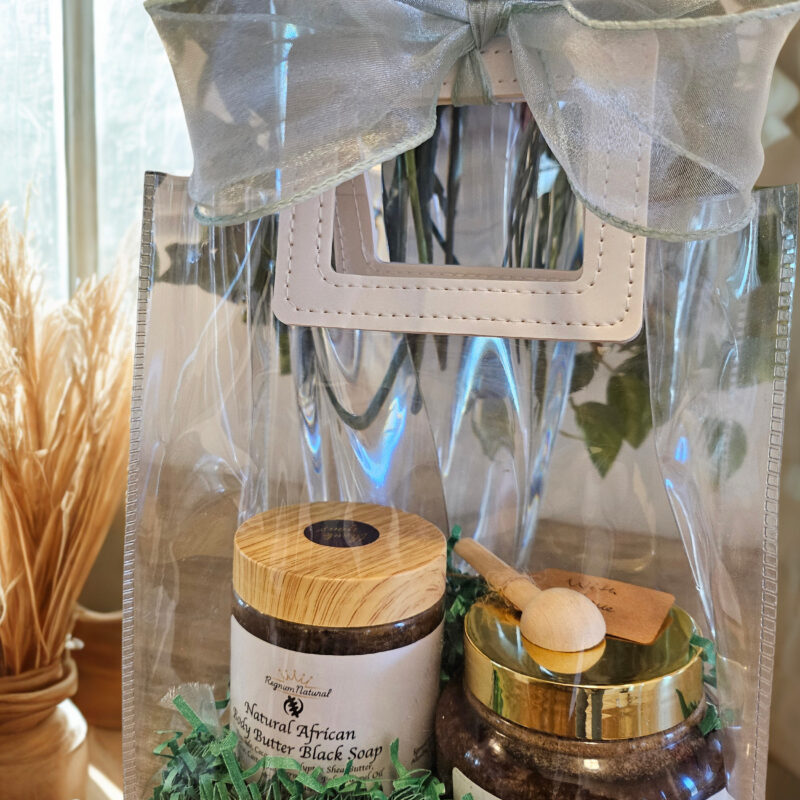 African Black Soap-Body Butter-Sugar scrub Gift Set